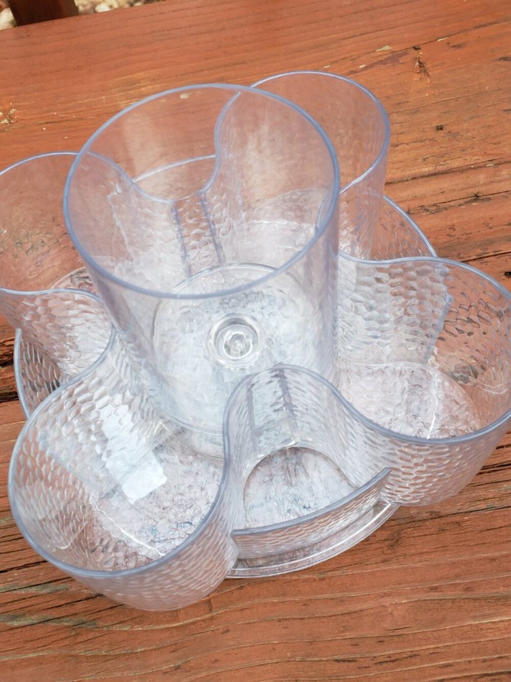 2014 Inter Design Clear Lazy Susan Holder (make up or school supplies or desk)